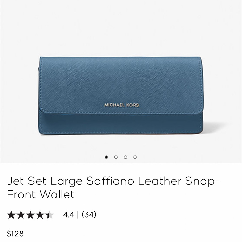 Michael Kors Blue Leather Wallet
